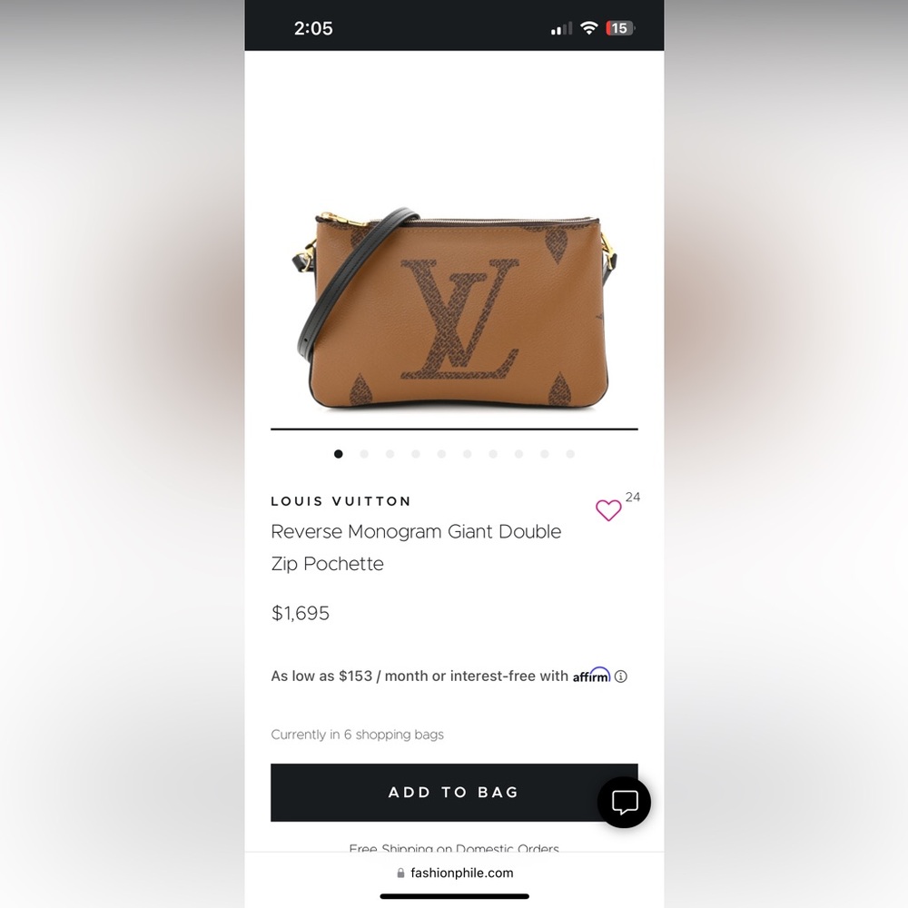 Louis Vuitton Reverse Monogram Zip Pouchette used a few times great condition